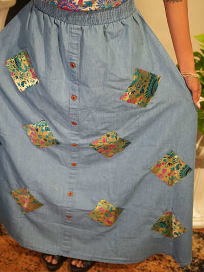 Paithani Patches Skirt
